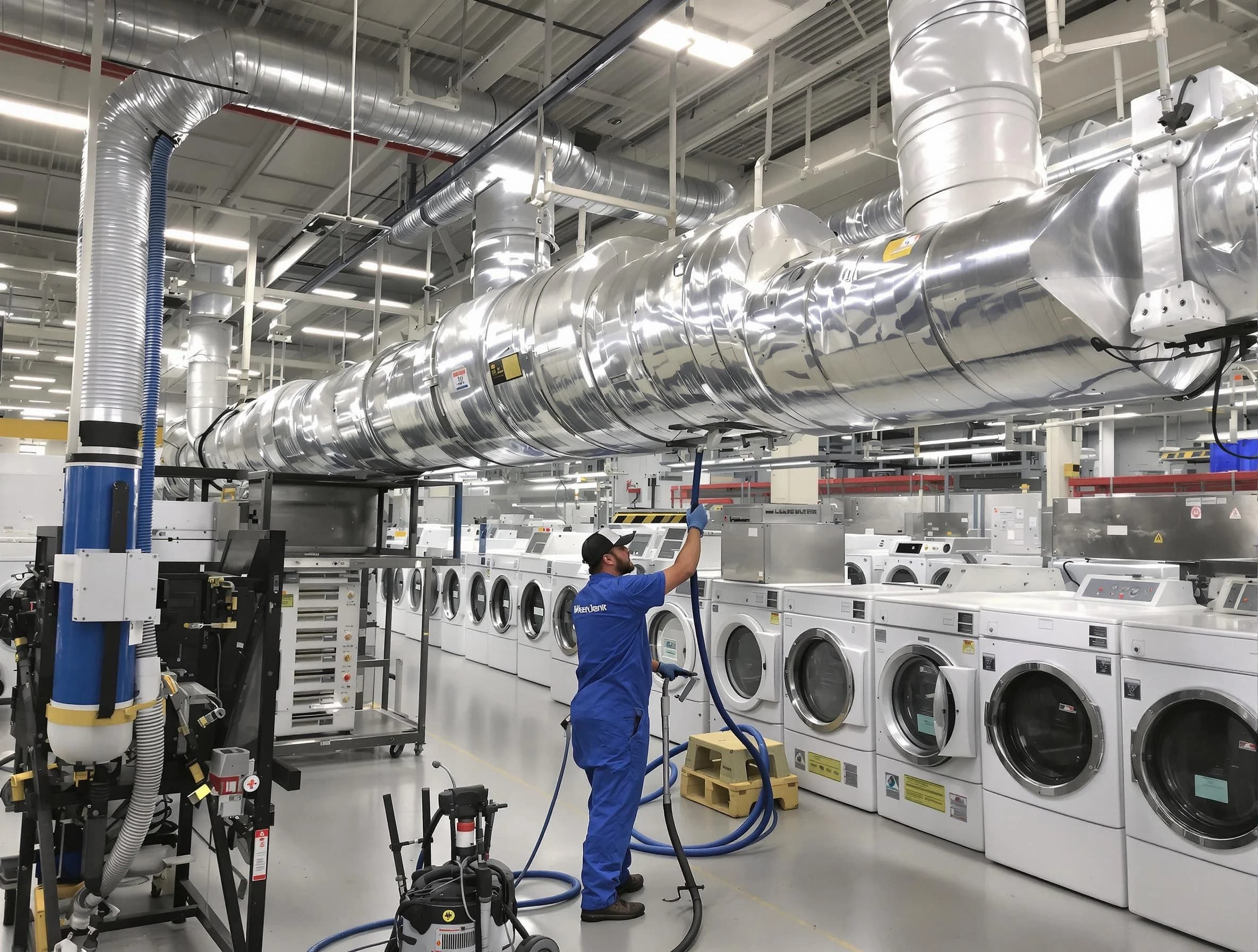 Sugar Hill Dryer Vent Cleaning team performing heavy-duty industrial dryer vent cleaning in Sugar Hill