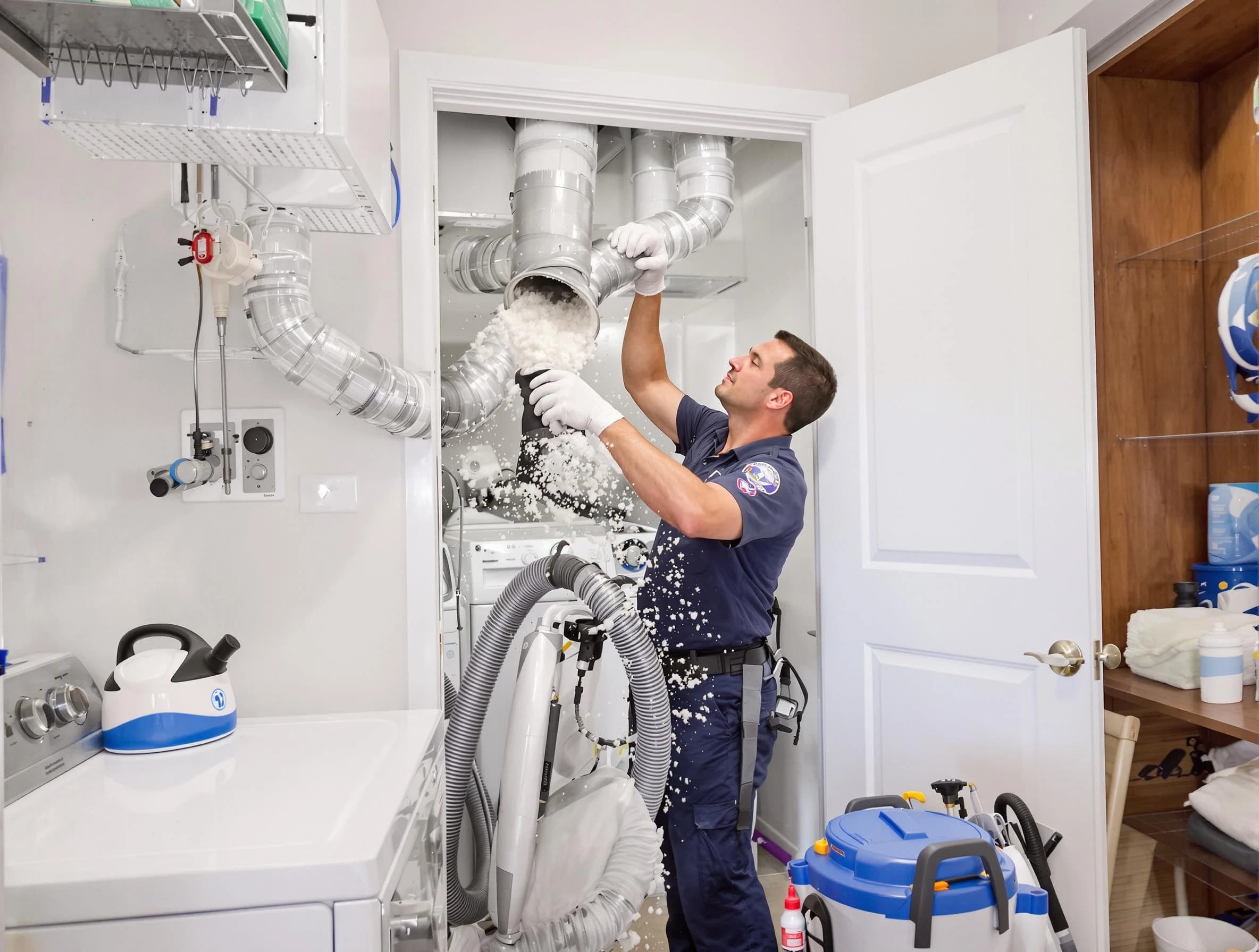 Sugar Hill Dryer Vent Cleaning technician delivering thorough residential dryer vent cleaning service in Sugar Hill